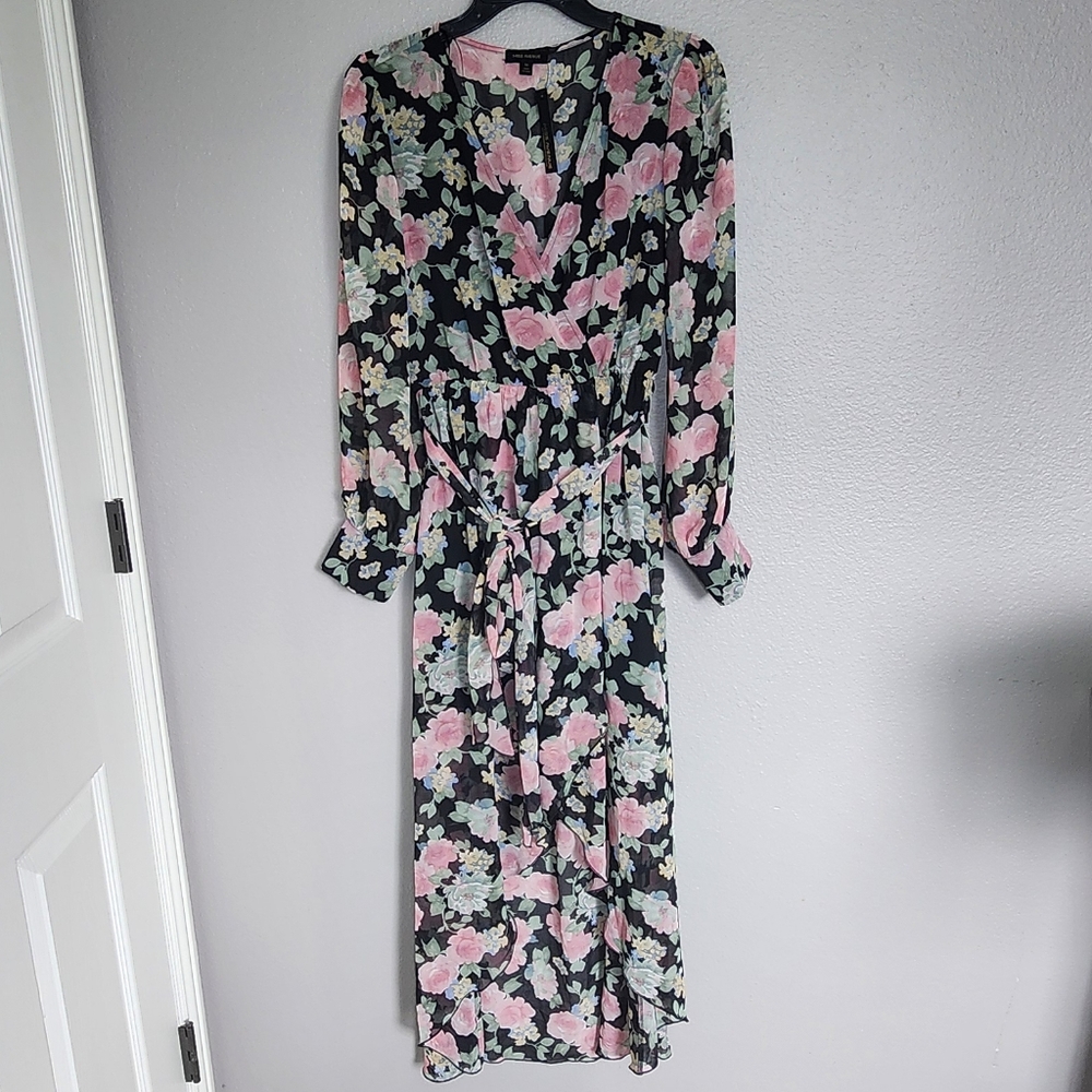 MISS AVENUE Floral High Low Dress / Size M